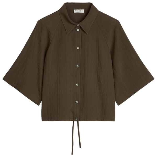 Kurzarm-crinkle-bluse relaxed