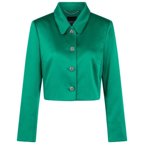 Satinjacke mit strassknöpfen