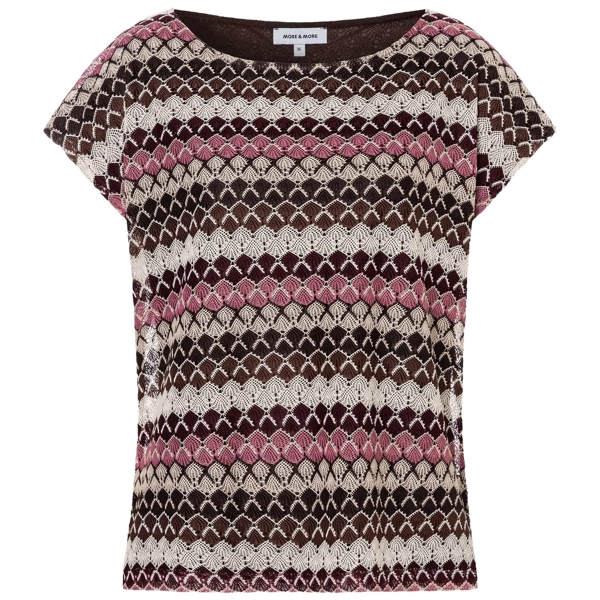 T-shirt mit wellen-dessin