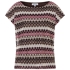 T-shirt mit wellen-dessin