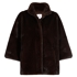 Fake Fur Mantel Moos